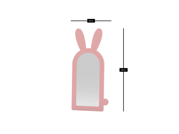 Hanah Home Espejo Cheval Rabbit - Pink